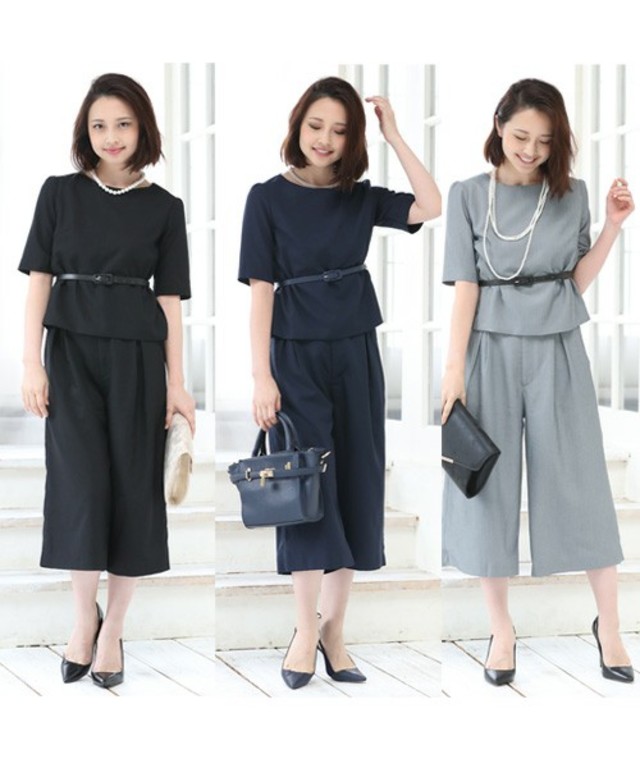 ベルト付フォーマルガウチョセットアップフォーマルスーツ