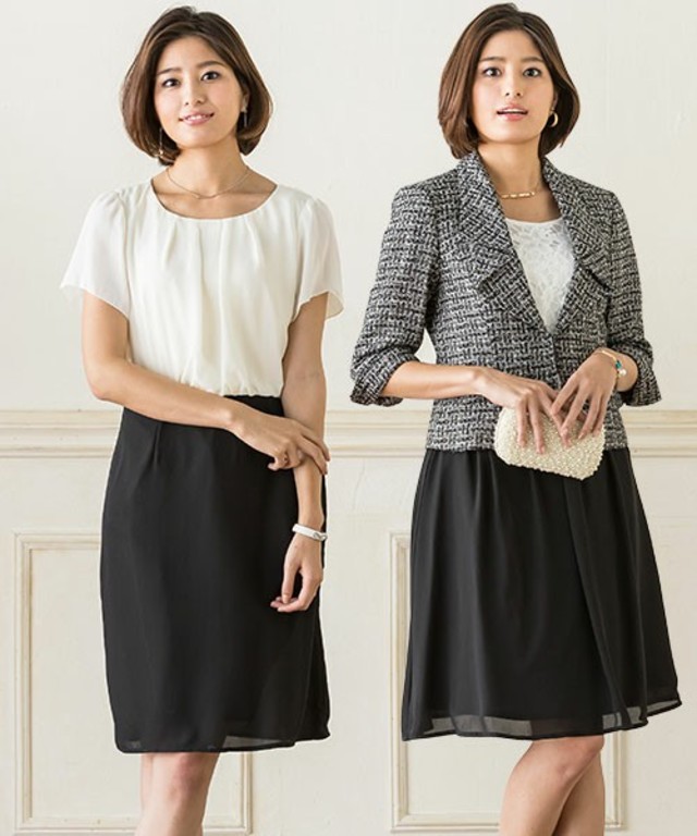 フリル衿モノトーン３点セット