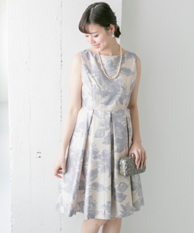 URBAN RESEARCH ROSSO シャンタンプリントドレス