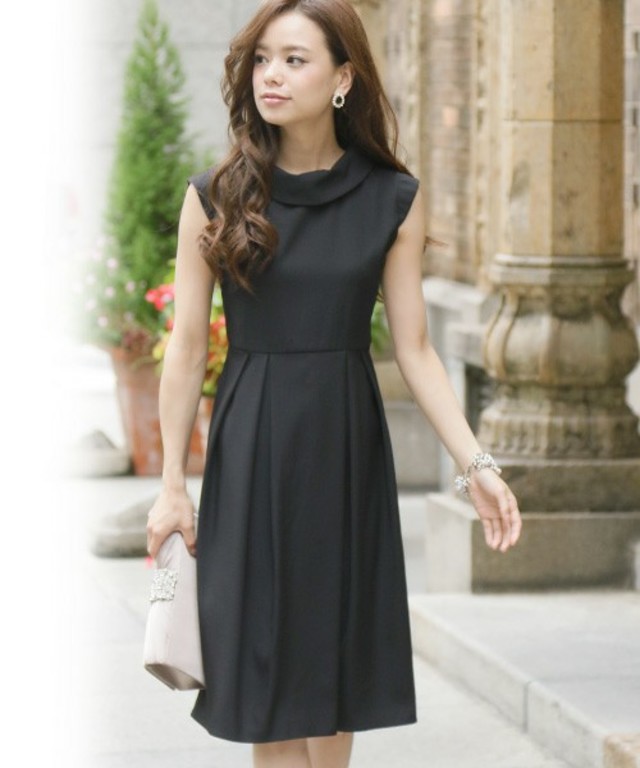 PourVous  ロールネッククラシカルドレス