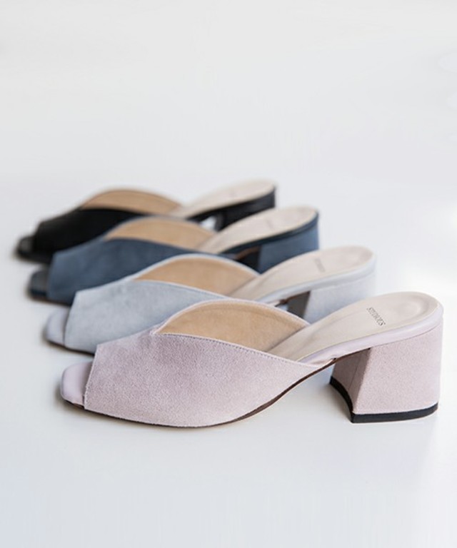 STUDIOUS オープントゥミュールサンダル