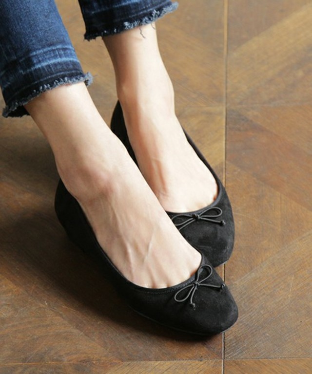 SESTO  スクエアトゥのローヒールバレエシューズ