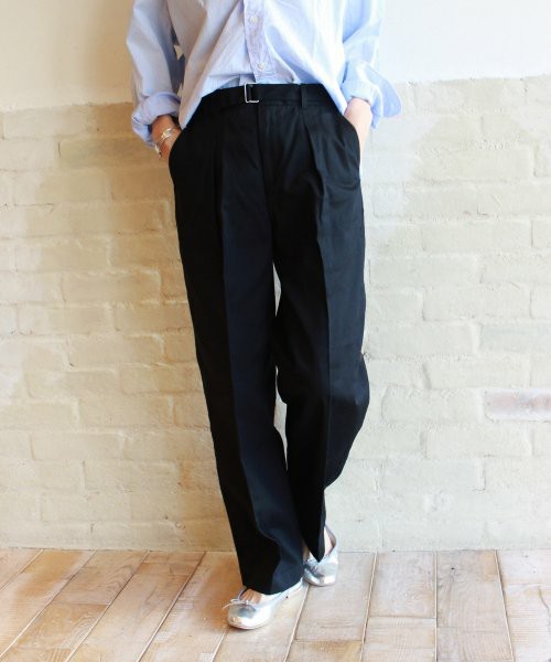 FRAMeWORKベルトツキ ワイド チノパンツ