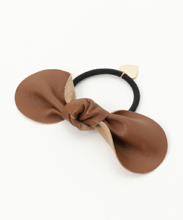 Lara&Heart　レザーリボンヘアゴム