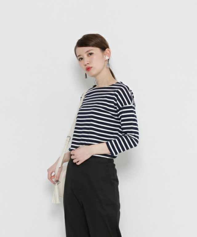 SENSE OF PLACE by URBAN RESEARCH オーガニックコットンボーダーTシャツ(7分袖)