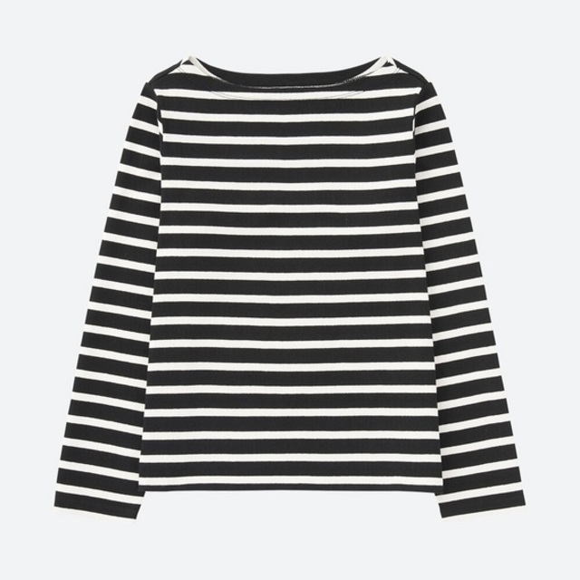 ユニクロ ボーダーボートネックT（長袖）