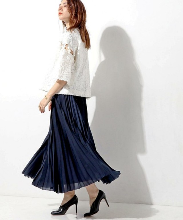 UNITED ARROWS　UWMF プリーツ マキシ スカート