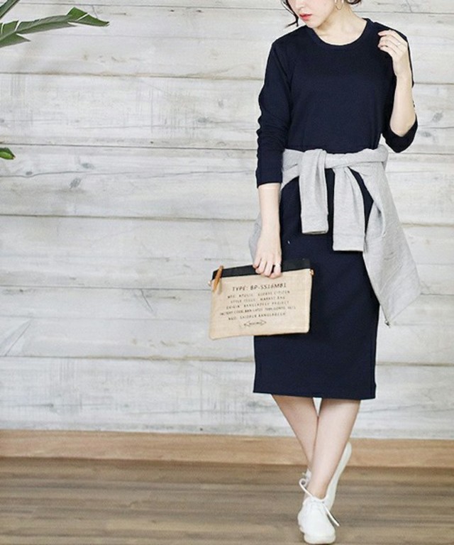 reca　スウェットロング丈ワンピース