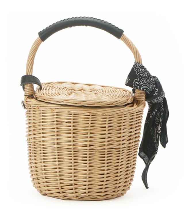 kakatoo（カカトゥ） バンダナ付き柳バケツ型かごバッグ