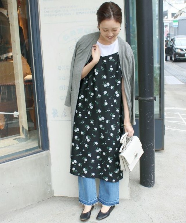 フラワーキャミワンピ×カーデ×カットソー 3点セット/ SLOBE IENA