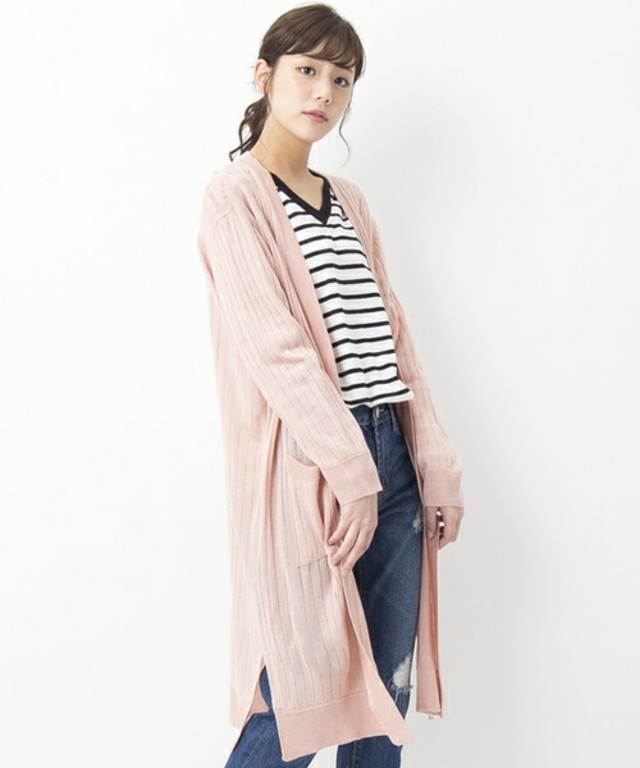 INGNI　１２Ｇワイドリブロングカーディガン/レディースアウター-2017ＳＳ-