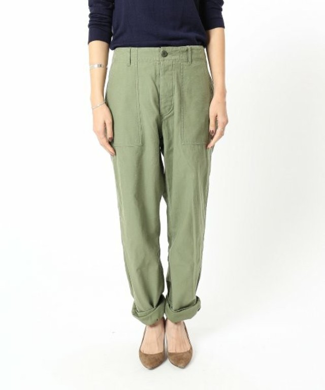 ムラ糸バックサテンベイカーパンツ