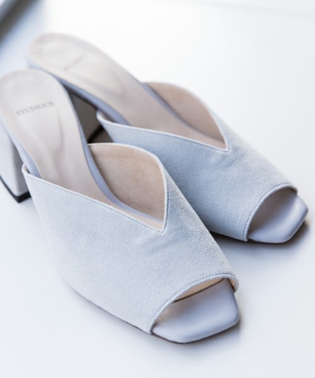 STUDIOUS / オープントゥミュールサンダル