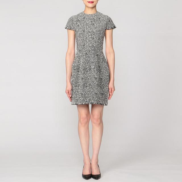 ミックスツイードコクーンドレス