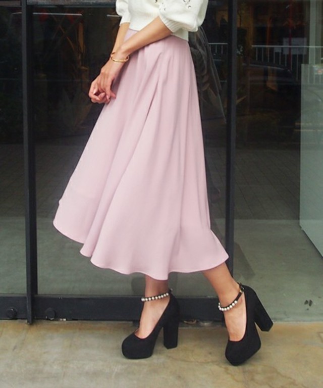 ロングフレアスカート