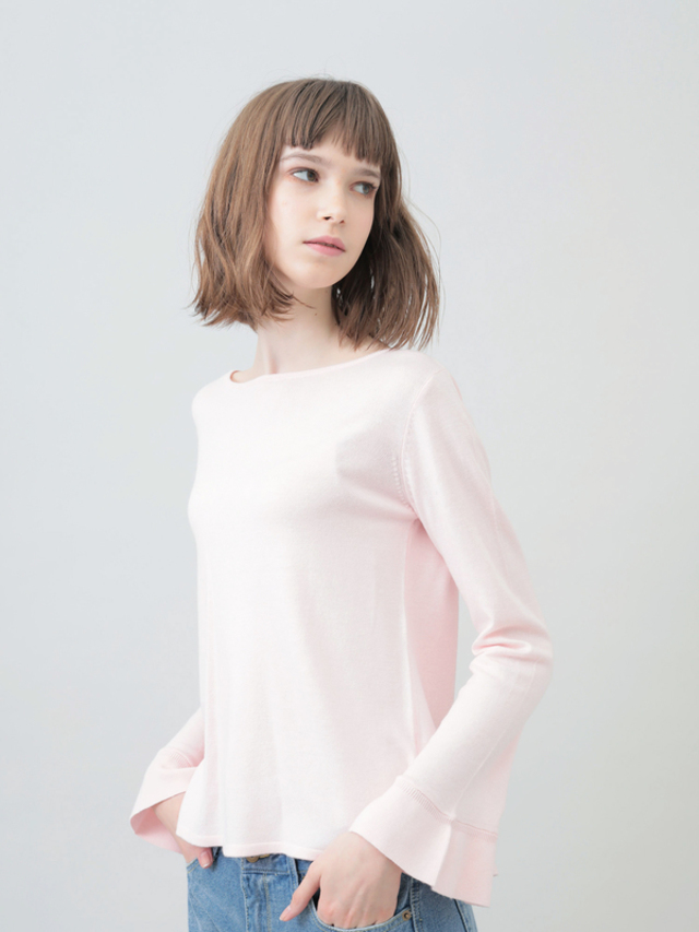 フレアカフスニットプルオーバー