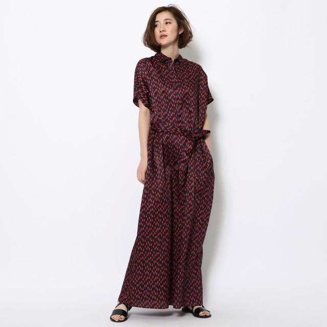 KNOTT トライアングルプリント マキシシャツワンピース