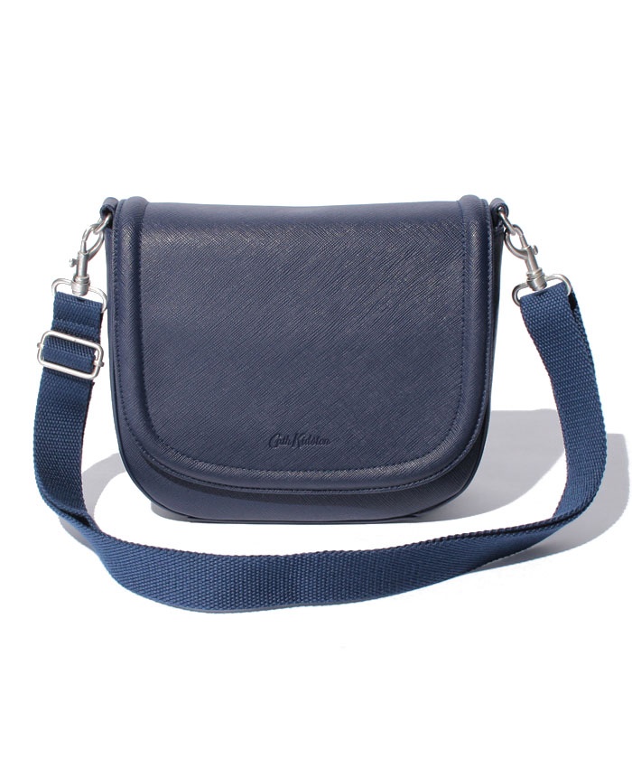 プレーン カーブド サドルバッグ ソリッド ネイビー