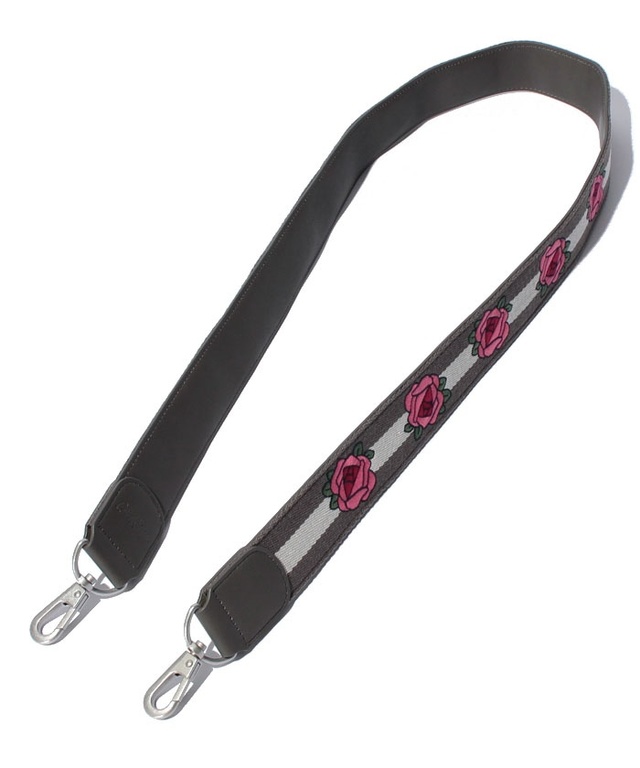 ローズ刺繍 ストラップ ソリッド