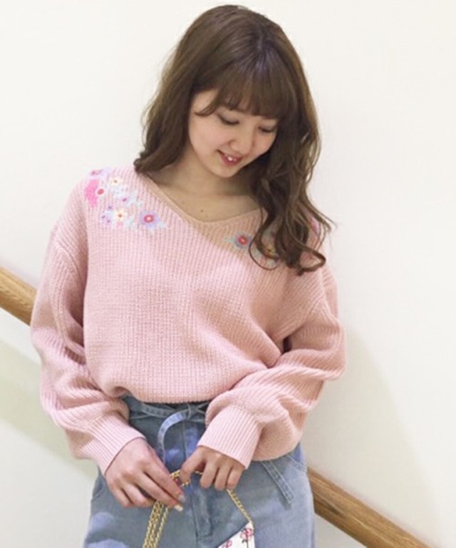 エンブロイダリーニットチュニック / dazzlin