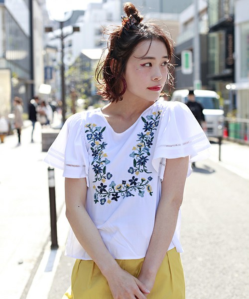 one after another NICE CLAUP NET限定 刺繍ブラウス