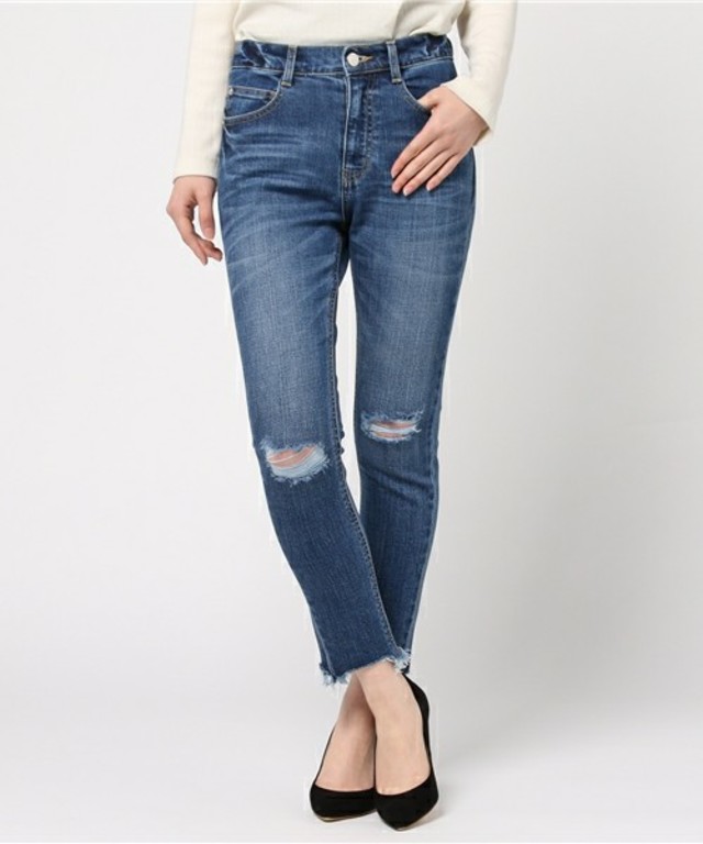 11.6oz STRETCH（KATY）ダメージスキニーパンツ