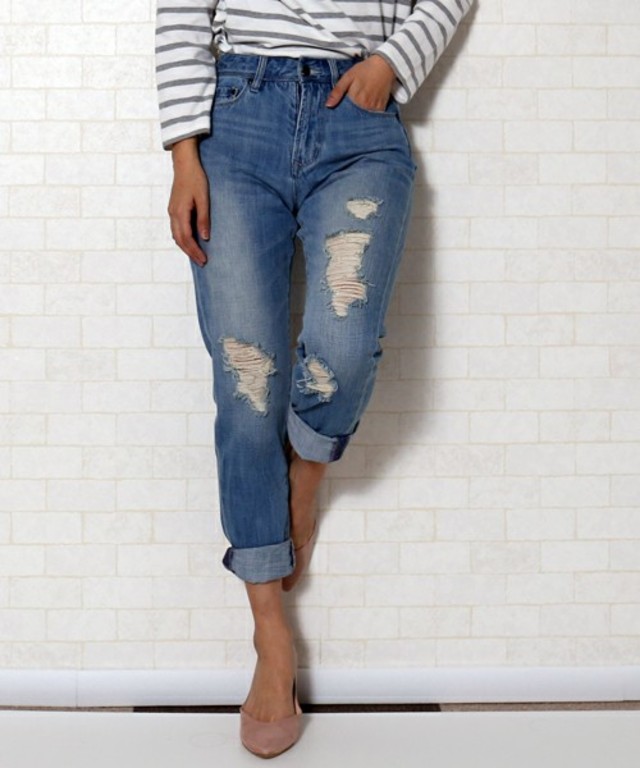 London Denim　やわらかダメージデニム