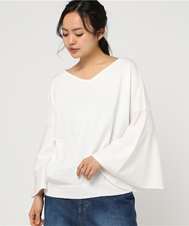 AC/Cボリュームフレアスリーブニットトップス