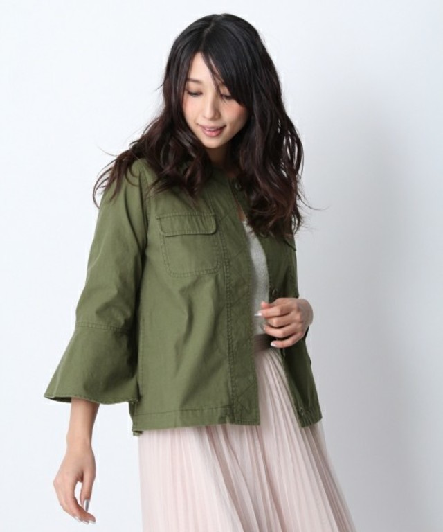 Andemiu　ミリタリーソデフレアジャケット