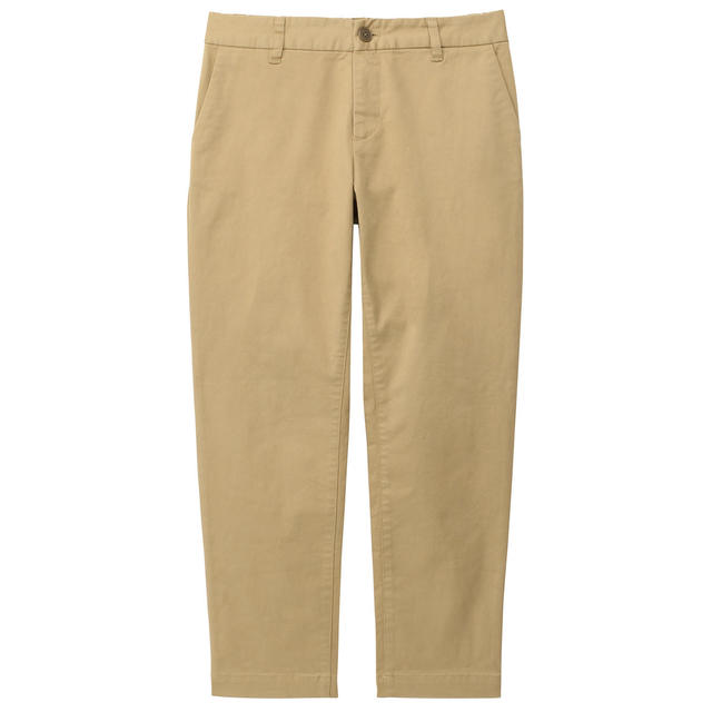 オーガニックコットンストレッチチノイージーボーイフィットパンツ　アンクル丈