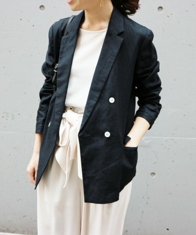 フレンチ リネン ジャケット