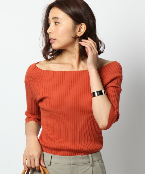 BARNYARDSTORM / オフショルリブニット