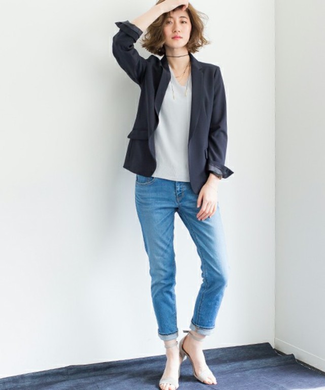 STUDIOUS スレンダーカラージャケット