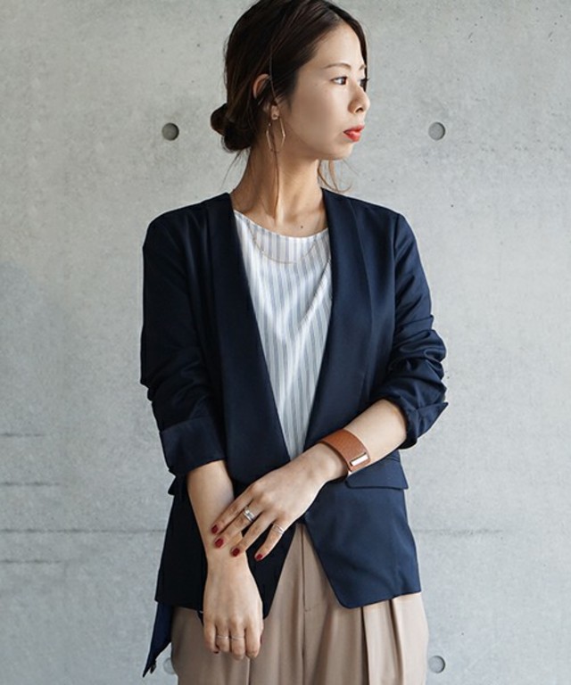 ベーシック　ショールカラージャケット