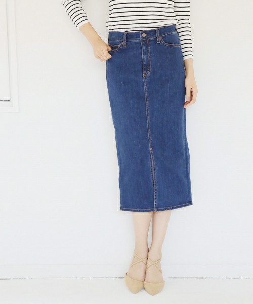 apart by lowrys スリットデニムスカート
