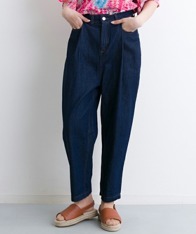 merlot デニムワイドテーパードパンツ3970
