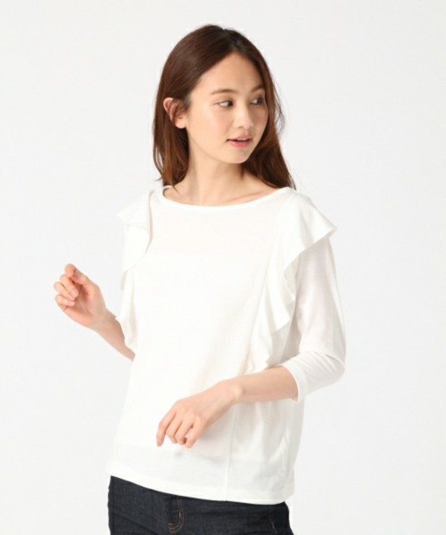 フリルスリーブT8分袖