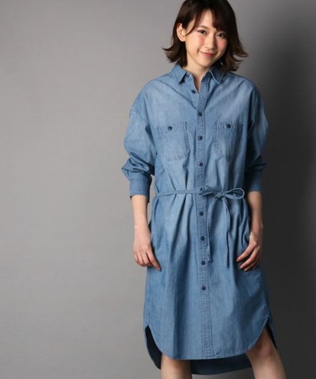 Right-on　CONEデニムシャンブレーワンピース