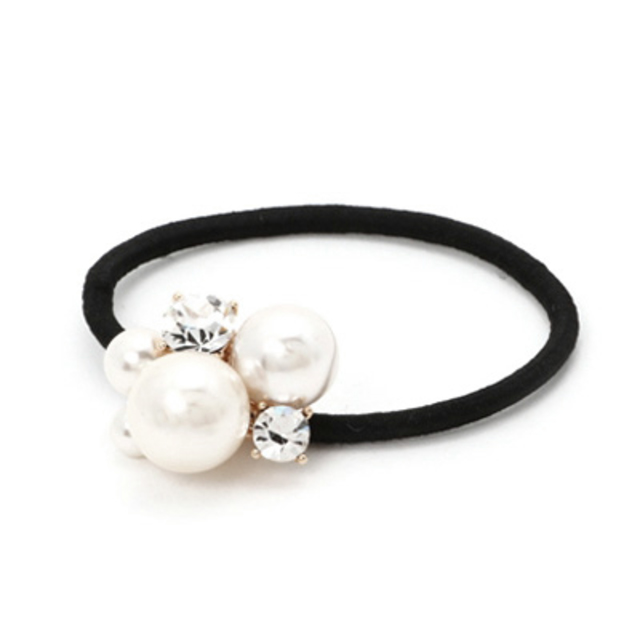 Ane Mone 艶めきパールと大粒ビジューのヘアゴム
