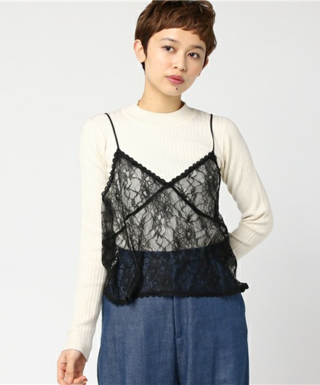 Ray BEAMS レース キャミソール