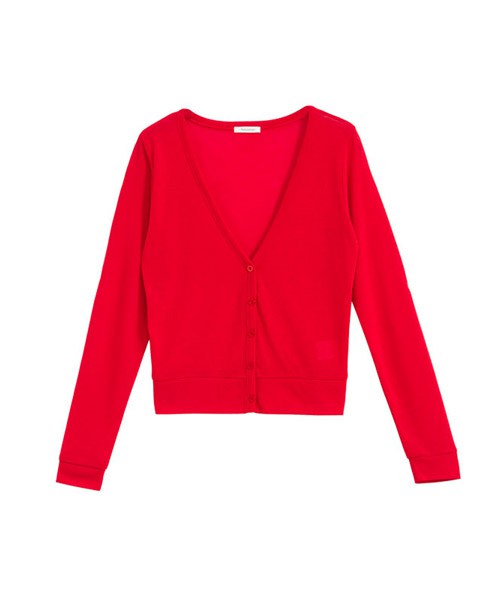 夢展望 ショート丈orミディアム丈Ｖネックカーディガン