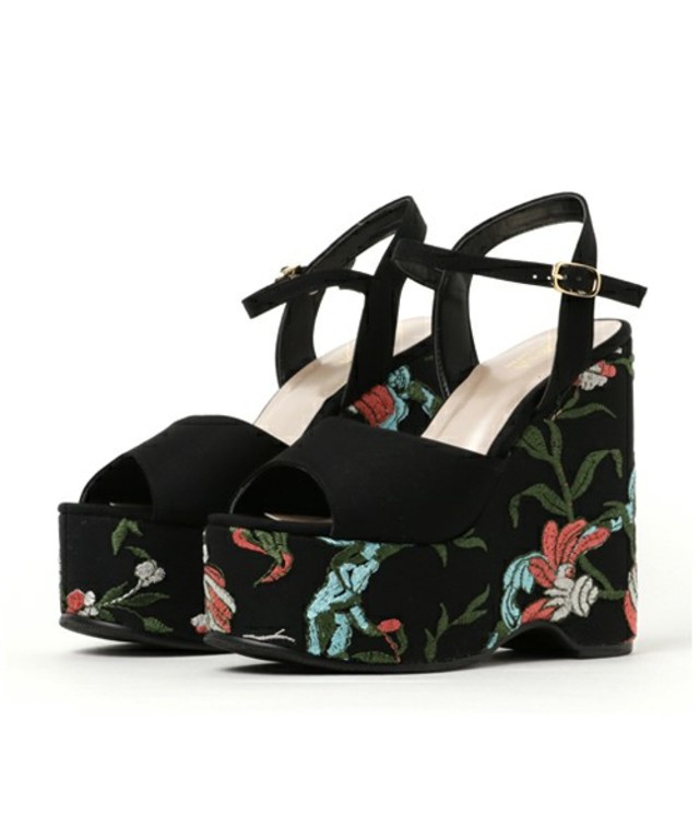 ESPERANZA(エスペランサ)厚底ハイウエッジストラップサンダル