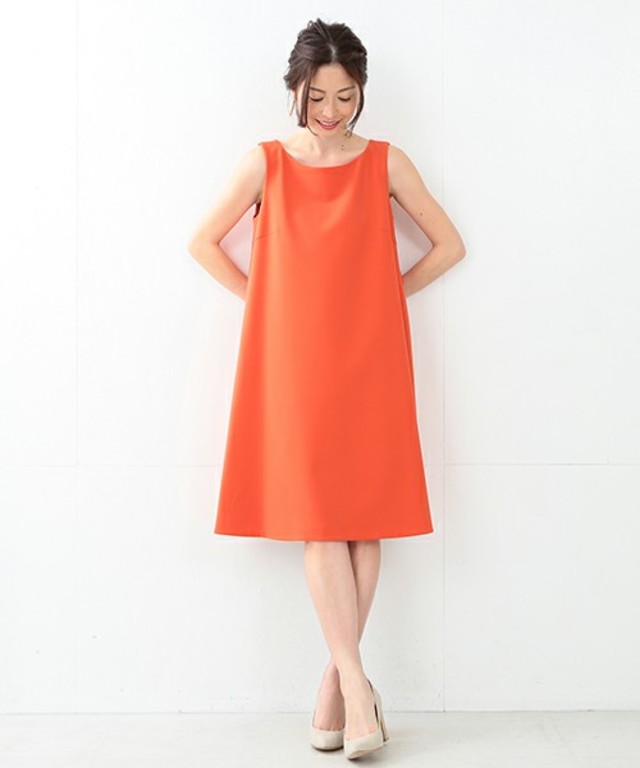 Demi-Luxe BEAMS / フレアー ノースリーブワンピース