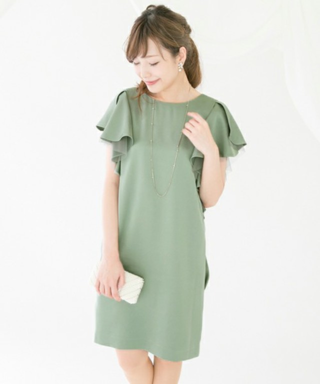 URBAN RESEARCH ROSSO / バックデザインフリルドレス