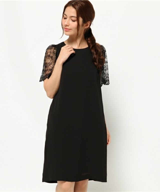 BLISS POINT / フレアレーススリーブサックワンピース