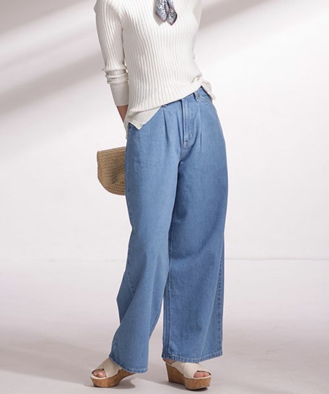 nano･universe / Lee×安西こずえ/別注タックワイドパンツ