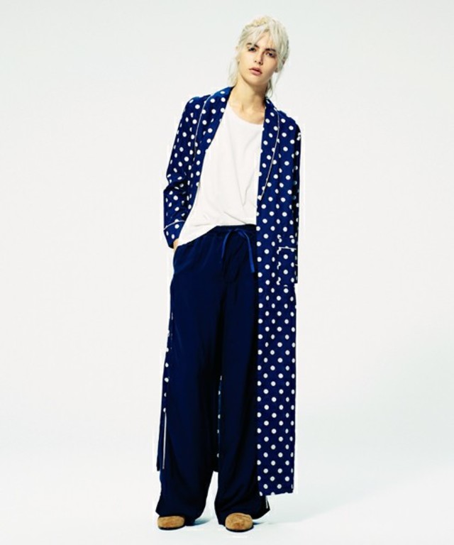 EDITION ドットプリント ロングガウンコート