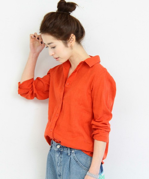 BEAUTY&YOUTH UNITED ARROWS コットンリネンレギュラーカラーシャツ