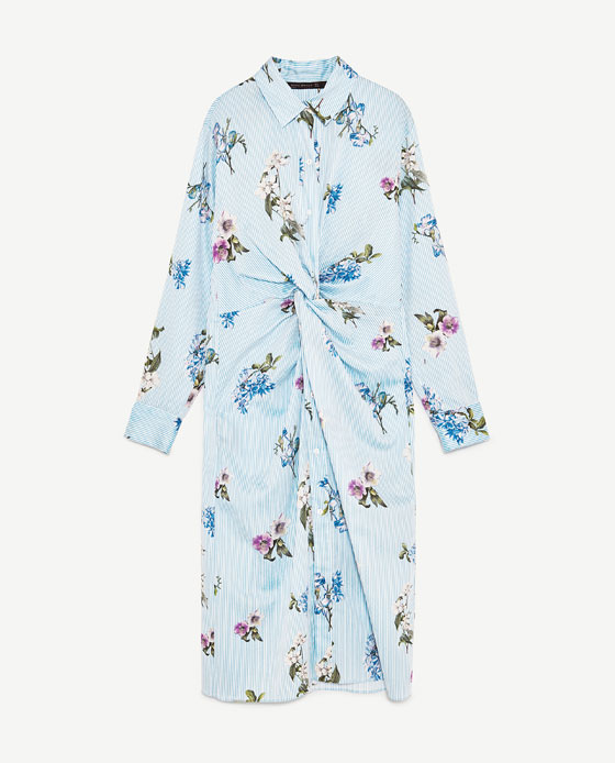 結び目付きプリントチュニック