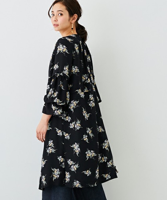 STUDIOUS ／ブーケフラワーロングガウンワンピース